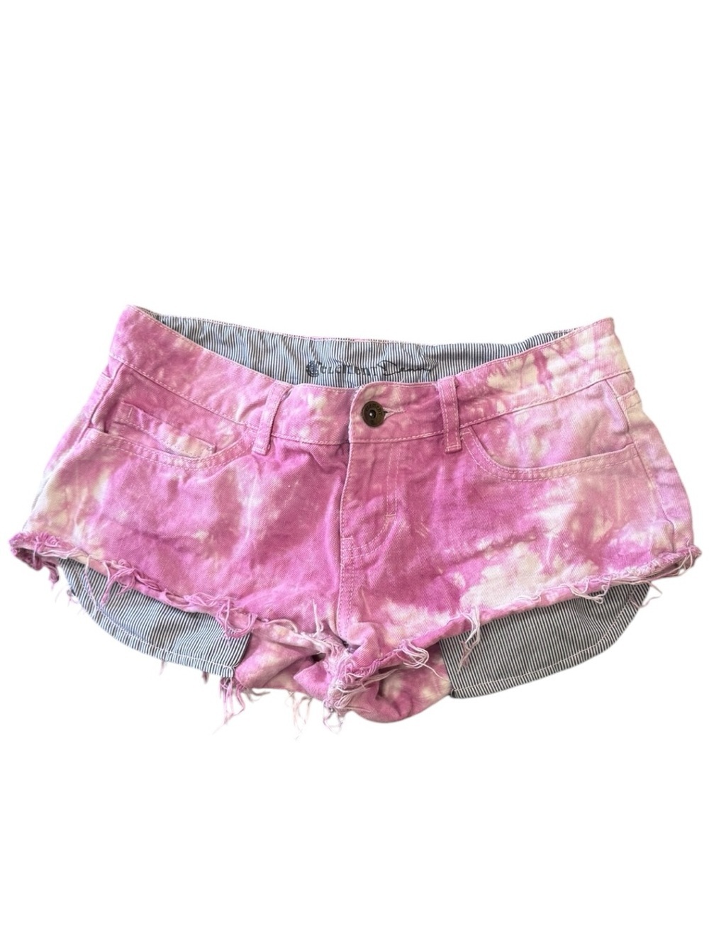 Element Raspberry Pink Tie-Dye Denim Cutoff Shorts Size 2
